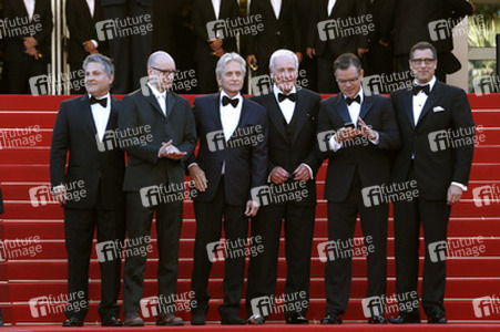 Greg Jacobs, Steven Soderbergh, Michael Douglas, Jerry Weintraub, Matt Damon, Richard LaGravenese