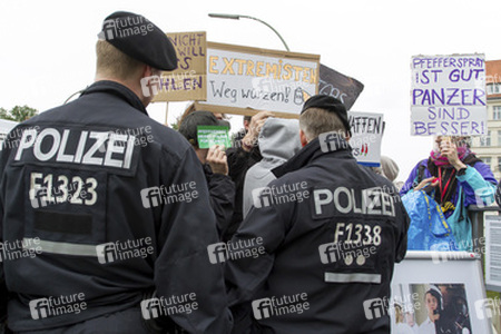 Polizei-Demonstration gegen das Pfefferspray-Verbot, Berlin