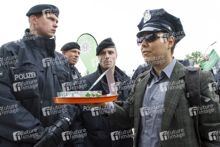 Polizei-Demonstration gegen das Pfefferspray-Verbot, Berlin