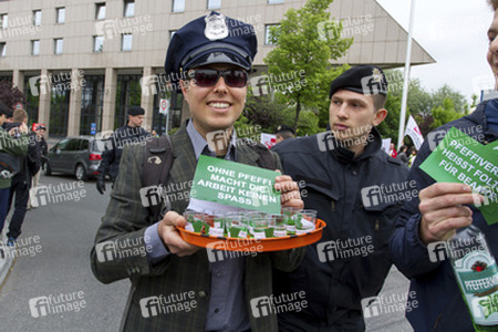 Polizei-Demonstration gegen das Pfefferspray-Verbot, Berlin