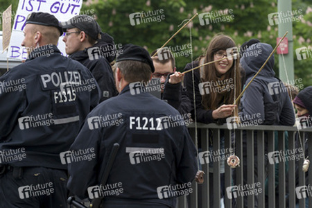 Polizei-Demonstration gegen das Pfefferspray-Verbot, Berlin