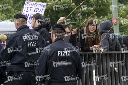 Polizei-Demonstration gegen das Pfefferspray-Verbot, Berlin