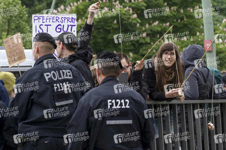 Polizei-Demonstration gegen das Pfefferspray-Verbot, Berlin