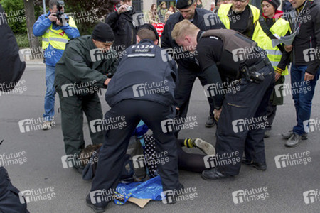 Polizei-Demonstration gegen das Pfefferspray-Verbot, Berlin