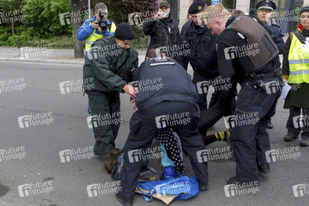 Polizei-Demonstration gegen das Pfefferspray-Verbot, Berlin