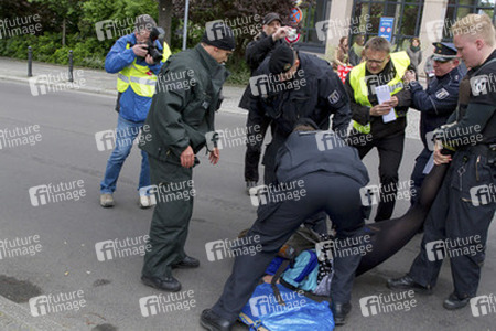 Polizei-Demonstration gegen das Pfefferspray-Verbot, Berlin