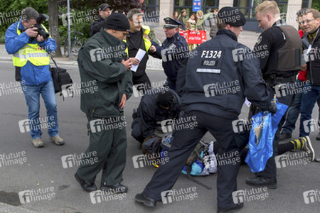 Polizei-Demonstration gegen das Pfefferspray-Verbot, Berlin