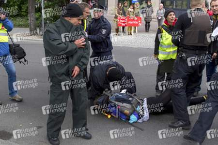 Polizei-Demonstration gegen das Pfefferspray-Verbot, Berlin