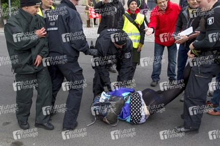 Polizei-Demonstration gegen das Pfefferspray-Verbot, Berlin