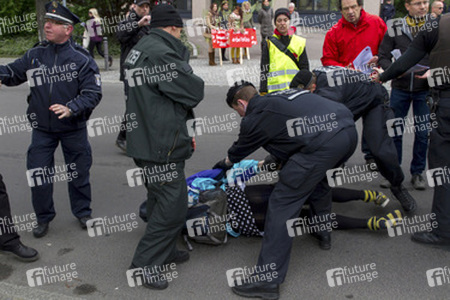 Polizei-Demonstration gegen das Pfefferspray-Verbot, Berlin