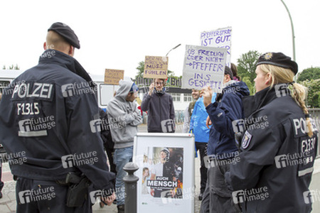 Polizei-Demonstration gegen das Pfefferspray-Verbot, Berlin