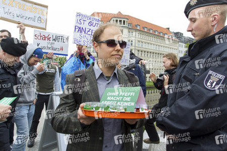 Polizei-Demonstration gegen das Pfefferspray-Verbot, Berlin