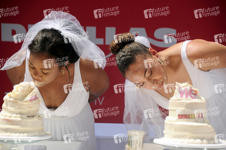 'Bridezillas' Kuchen-Esswettbewerb & We TV's 10. Geburtstag, New York