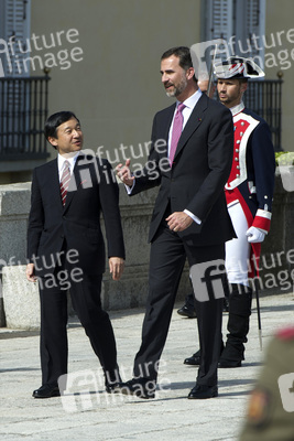Prinz Felipe empfängt Prinz Naruhito, Madrid