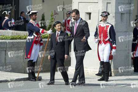 Prinz Felipe empfängt Prinz Naruhito, Madrid