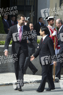 Prinz Felipe empfängt Prinz Naruhito, Madrid
