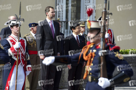 Prinz Felipe empfängt Prinz Naruhito, Madrid