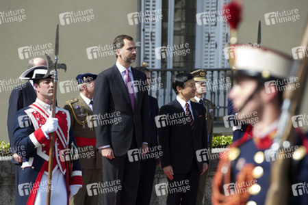 Prinz Felipe empfängt Prinz Naruhito, Madrid
