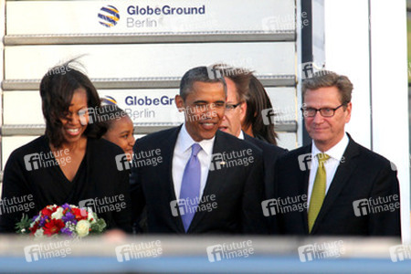 Barack Obama mit Gattin Michelle, Guido Westerwelle