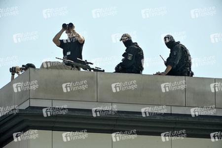 Präsident Obama spricht am Brandenburger Tor, Berlin