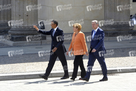 Präsident Obama spricht am Brandenburger Tor, Berlin