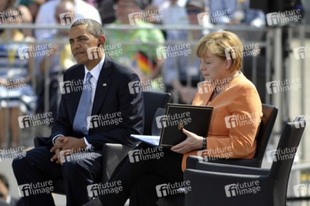 Präsident Obama spricht am Brandenburger Tor, Berlin