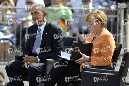 Präsident Obama spricht am Brandenburger Tor, Berlin