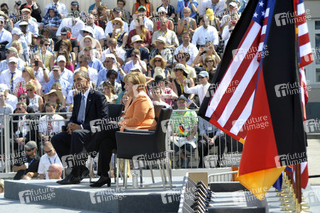 Präsident Obama spricht am Brandenburger Tor, Berlin