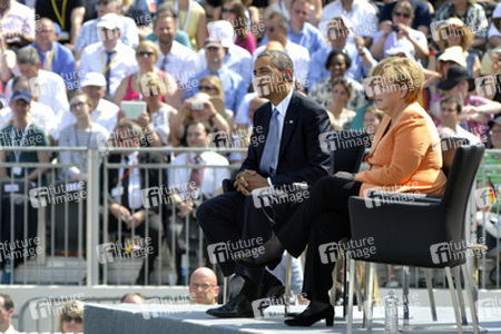 Präsident Obama spricht am Brandenburger Tor, Berlin