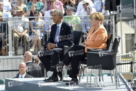 Präsident Obama spricht am Brandenburger Tor, Berlin