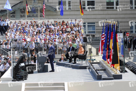 Präsident Obama spricht am Brandenburger Tor, Berlin