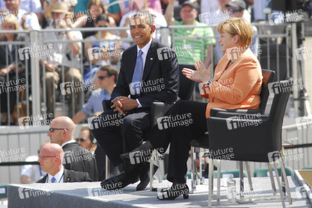 Präsident Obama spricht am Brandenburger Tor, Berlin
