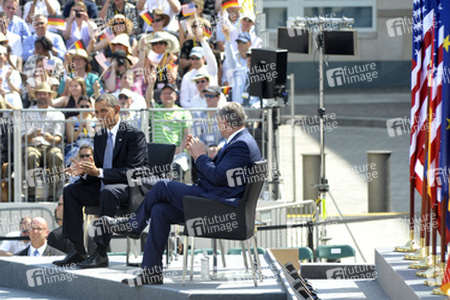 Präsident Obama spricht am Brandenburger Tor, Berlin
