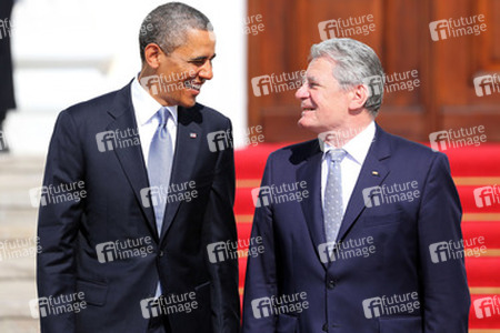Präsident Obama besucht Schloss Bellevue, Berlin