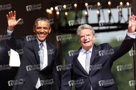 Präsident Obama besucht Schloss Bellevue, Berlin
