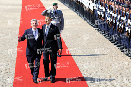 Präsident Obama besucht Schloss Bellevue, Berlin