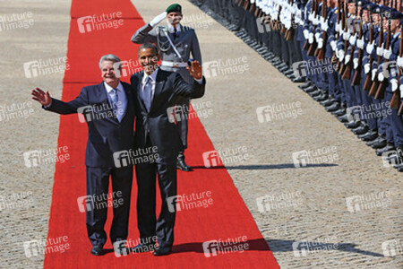 Präsident Obama besucht Schloss Bellevue, Berlin