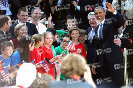 Präsident Obama besucht Schloss Bellevue, Berlin