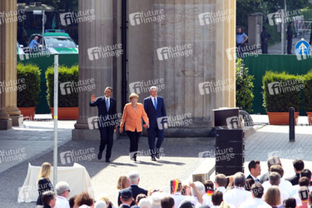 Präsident Obama spricht am Brandenburger Tor, Berlin