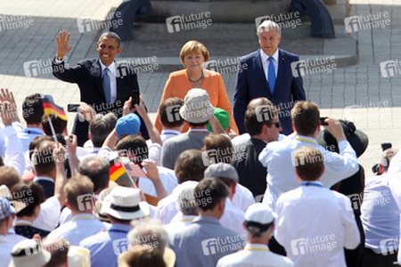 Präsident Obama spricht am Brandenburger Tor, Berlin