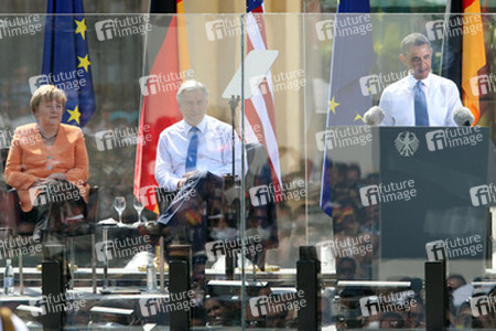 Präsident Obama spricht am Brandenburger Tor, Berlin
