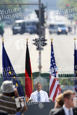 Präsident Obama spricht am Brandenburger Tor, Berlin