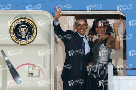Präsident Obama verlässt, Berlin