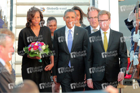 Barack Obama mit Gattin Michelle, Guido Westerwelle