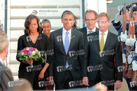 Barack Obama mit Gattin Michelle, Guido Westerwelle