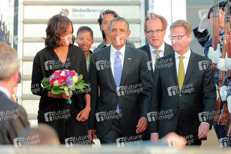 Barack Obama mit Gattin Michelle, Guido Westerwelle