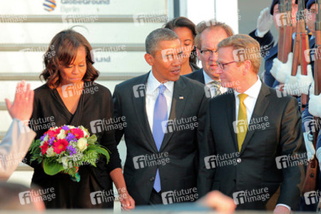 Barack Obama mit Gattin Michelle, Guido Westerwelle
