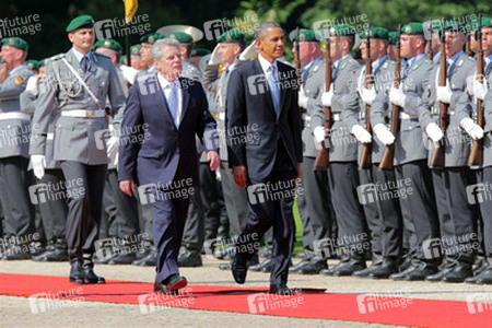 Präsident Obama besucht Schloss Bellevue, Berlin