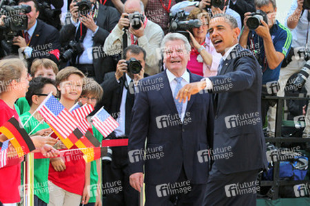 Präsident Obama besucht Schloss Bellevue, Berlin