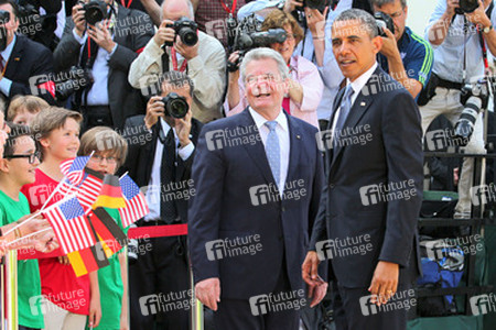 Präsident Obama besucht Schloss Bellevue, Berlin